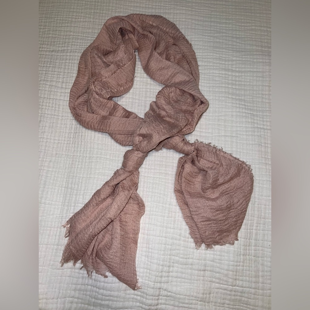 Pink Textured Scarf